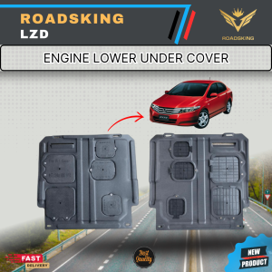 HONDA CITY TMO GM2 2008 - 2014 LOWER SHIELD OIL GEAR ENGINE UNDER COVER CARBON BLACK COVER PP MATERIAL