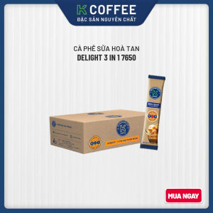 Cà phê sữa hòa tan K COFFEE PHÚC SINH Delight 3in1 7650g (thùng 450 gói x 17g) thơm béo vị êm dịu