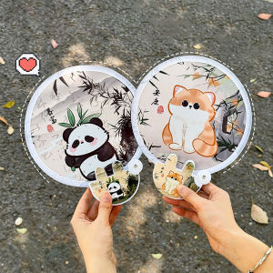 [Energetic] Portable Cartoon Folding Fan Kawaii Creative Foldable Fan Cool Summer Hand Fan Flying Disk Pocket Cloth Fan Gifts For Kids
