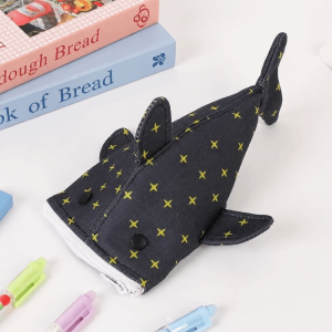NAELIN Shark Design Pencil Case Large Capacity Zipper Pencil Pouch Cute Portable Coin Purse Office Stationery Storage