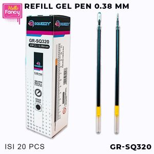 Isi Ulang Tinta Refill 0.5 mm / Gel pen Refill hitam Squeezy 0.38 mm Isi 20 pcs