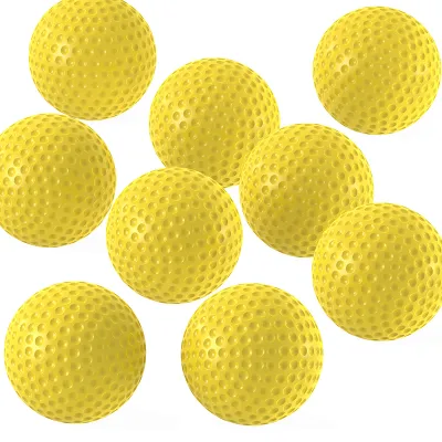 10pcs PU Golfballs Yellow Golf Training Ball Elastic Soft Foam Golf Balls for Indoor or Outdoor Backyard Training