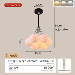 SOLO Modern Chandelier Planet Design Pendant Lights LED Hanging Light Bubble Ball Living Room Lamp Ceiling Linght