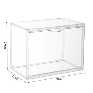 透明亚克力收纳盒 Larger Size Transparent Acrylic Storage Box Organizer / Blind Box Display Case / Handbag Shoes Stackable Box
