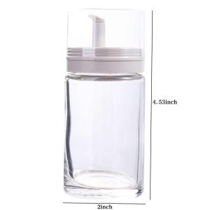 ZYJC SHOP bình đựng dầu ăn Chống rò rỉ Chai dầu ăn Sức chứa lớn Đế cao su Lọ đựng dầu thủy tinh Dày Tay cầm thoải mái Bình đựng giấm Nhà bếp