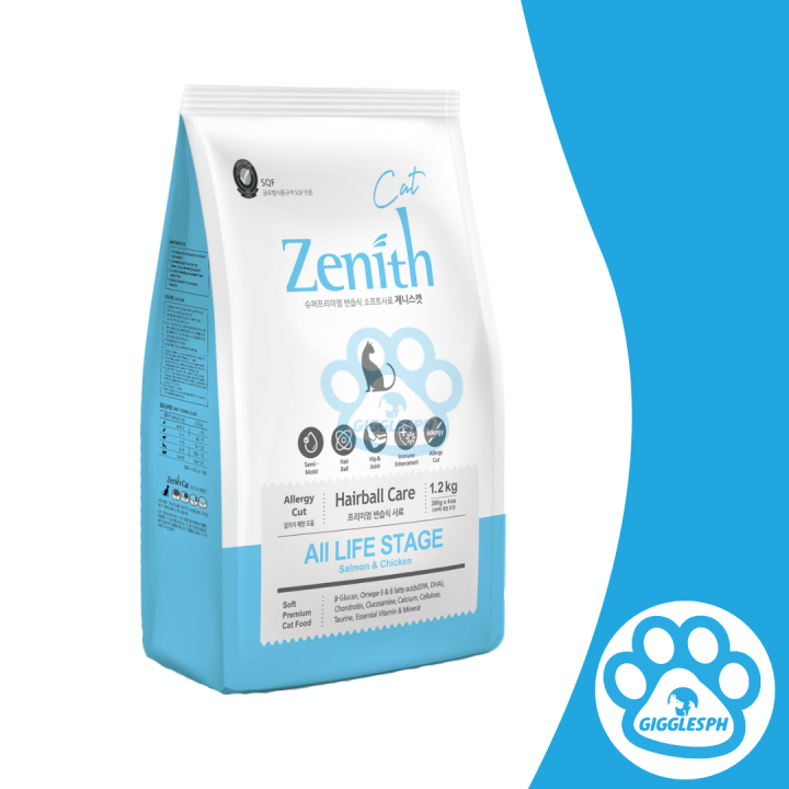 Zenith Semi Moist Dry Cat Food Hair Ball Control Salmon Chicken