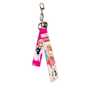 YF Anime Oshi no Ko Keychain Anime Keyring With Belt Cute Bag Pendant Bell Hoshino Ai Ruby Kana Key Chain Gift FY
