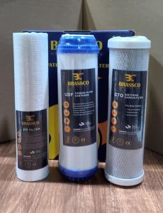 BRASSCO 3pcs Box Set - All 10inch 3 stage Filters replacement - PP / GAC UDF / CTO