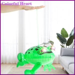 Colorful Heart ของเล่นรูปสัตว์เป่าลมรูปกบกระโดดได้สีเขียวเรืองแสงได้ของเล่นรูปสัตว์รูปคางคกสำหรับงานเลี้ยงวันเกิดของตกแต่งงานแต่งงาน