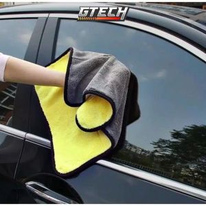 GTECH KAIN LAP MICROFIBER 30x40CM KAIN LAP KUNING MOBIL MOTOR SERBAGUNA 2 SISI / OTOMOTIF TOWEL