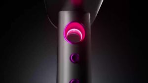 Mới máy sấy tóc hộ gia đình công suất cao kiểm soát nhiệt độ hiển thị Máy sấy tóc nóng và lạnh không khí 6 bánh lớn gió Anion