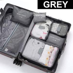 Worthbuy 6in1 Travel Storage Bag Luggage Organizer Set Waterproof Packing Bag Penyimpanan Pakaian Beg Kalis Air