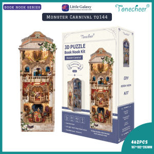 [ReadyStock][Valentine Gift] Tonecheer 3D Wooden Puzzle Book Nook Kit Monster Carnival TQ144