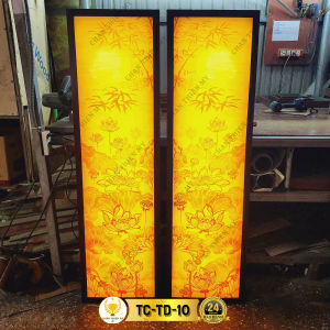 Đèn Hào Quang Phật In Trúc Chỉ Bộ Đôi Hào Quang Sen Treo Tượng Trang Trí Bàn Thờ CDT-10-113