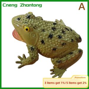Cneng Spoof Toy Simulation Frog Model Animal Toy Toad Tricky Scary Squeeze Sound Toys