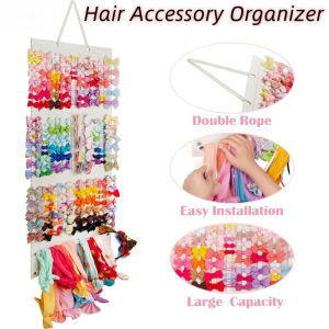 3 Layer Hair Clip Storage Organizer Hanging Bag for Girls Hair Accessories Christmas Birthday Gift
