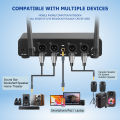 Wireless Microphone System Dual UHF Handheld Cordless Dynamic Microphones Bluetooth 10 sets can be used simultaneously With Bass Echo Tracking Button Cordless Microphone Range 164ft/50m AA Batteries Works with Computer Karaoke Singing Preaching. 