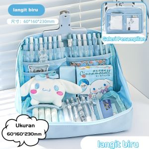 Tas Pensil Kapasitas Tinggi Ritsleting Sekolah Mode Aesthetic Cowok Cewek Terbaru 2024