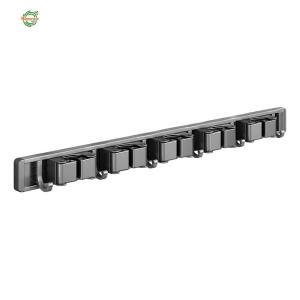 Broom Holder Wall Mount Garage Storage Rack with Hooks Broom Organizer Wall Mounted for House Bathroom Laundry Garden Tool Room Garage [Winnereco World]