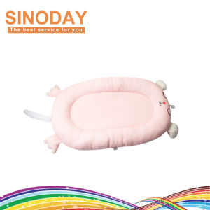 SINODAY Baby Portable Bed Cartoon Animal Shape Jacquard Cotton Craft Crib Soft Comfortable Breathable