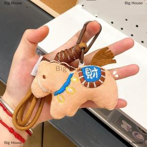 [COD] Big House Stuffed Animal Horse Key Ring Horses Plush Hanging Decor Horse Year Pendant Cute Pony Backpack Ornaments Donkey Small Doll Toy