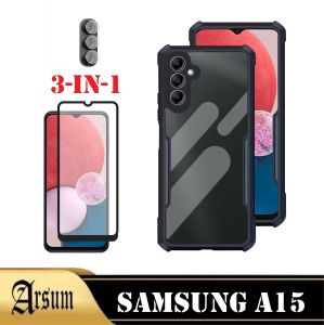 PAKET 3in1 Softcase Transparan SAMSUNG A15 5G silikon terbaru