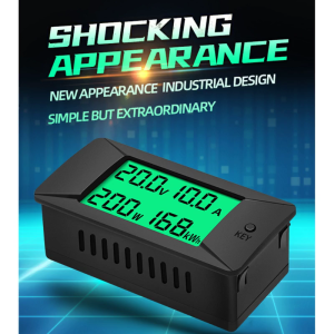 Mới nhất cho DC 0-300V 0-300al hiện tại năng lượng Công suất điện Áp Màn hình LCD Digita Meter vạn năng Ampe kế Vôn kế