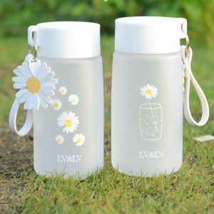 water bottle botol air XYAX(XUNJIE) [botol air] botol air kanak kanak Frosted BPA Free Small Daisy 500ml Creative Cute Travel Tools Drinkware Water Bottles Tea Cup
