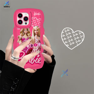 (Lokal Ready) Xinyu Casing hp Samsung A14 A04S A13 A04E A03 A03S A50 A50S A30S A23 A22 A21S A12 A02S A11 A51 A10 A30 A52 A52S M12 A71 A53 A32 M23 5G A33 A73 Kartun Lucu Cantik Putri Barbie Wavy Edge Sarung Case