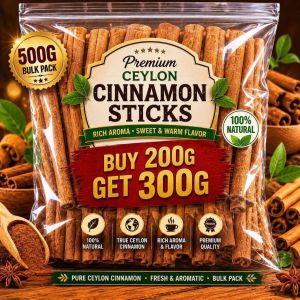 BUY 200G GET 300G Premium | Ceylon Cinnamon Sticks True Cinnamon Sri Lanka for Tea Coffee Wellness