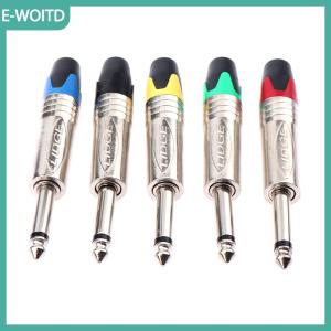 【E-WOITD】 6.35mm âm thanh cắm câm cắm kết nối jack mono lắp ráp Microphone Conector với chức năng tắt tiếng
