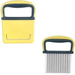 Pisau French Fries Potong Kentang Gelombang Stainless Pisau  Zigzag Kentang  Kentang Timun Wortel