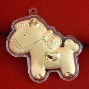 SOLOMONWF Year of Horse Golden Horse Accessories Creative Mascot Dolls Gold Pony Keychain Accessories Good Luck Kawaii Horse DIY Pendant Accessories Keyring