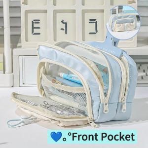 (SG Seller) Large Capacity 5 Layer Pencil Case Front Pocket Pencil Pouch Student Boys Girls School Stationery Gifts