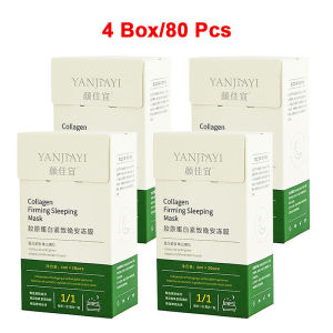 2025 [20Pcs/] YANJIAYI Collagen Firming Sleeping Mask Shrink Pores Moisturizing and Tightening Mask Anti-wrinkle Anti Aging Jelly Mask Muscle Lifting Stretching Firm Oil Control Shrink Pores (S1A) KK