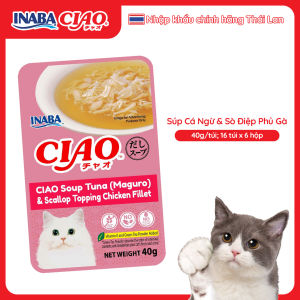 [CHÍNH HÃNG] PATE Gói 40g Cho Mèo 😸 INABA CIAO SOUP - CREAMY POUCH Nhập Khẩu Thái Lan