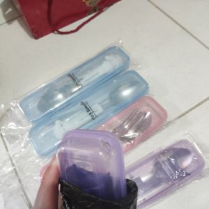 Set Sendok Garpu Sanrio Kuromi Cinnamoroll Melody FREE CASE Karakter Sanrio Stailess Stell Kado Souvenir Ulang Tahun Goodiebag Lucu