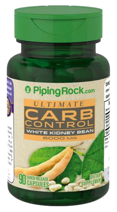 Carbohydrate Blocker, Carb Control 6000mg, White Kidney Bean 90 Caps ...