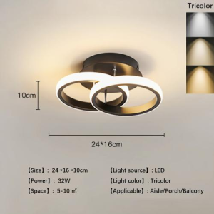 Modern Ceiling Light For Living Room Nordic Style Ceiling Lamp LED Tricolor Squre Chandelier