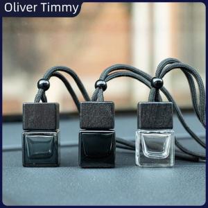 [Oliver Timmy] Dyed Square Cap Black Cap Empty Bottle Car Essential Oil Diffuser Fragrance Air Freshener Scent Perfume Bottle Ornament