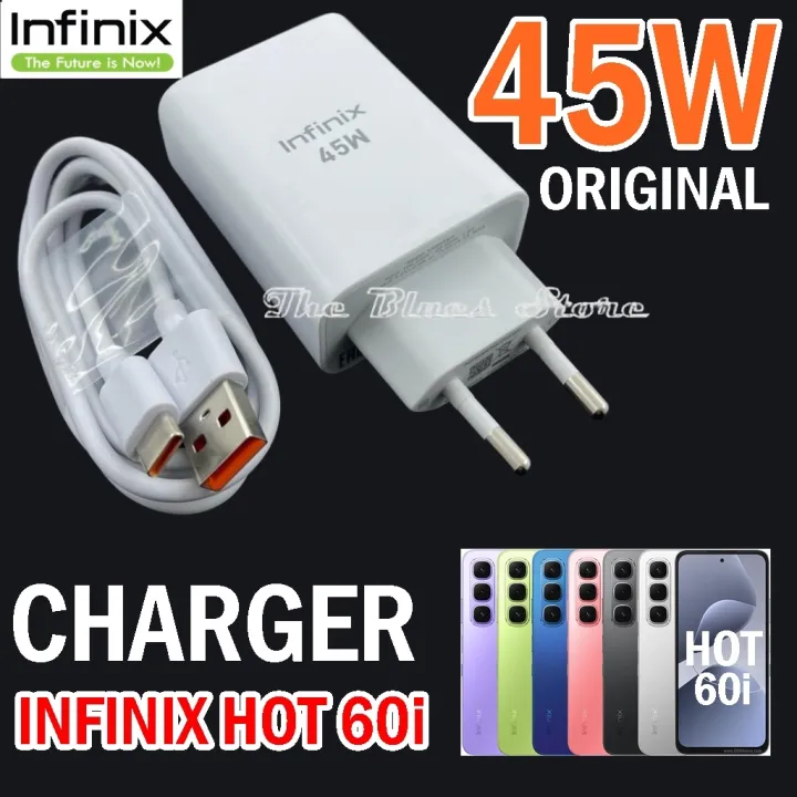 Infinix Charger 45 Watt Fast Charging Original Model U450XEA For
