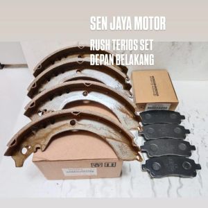 BRAKE PAD BRAKE SHOE RUSH TERIOS KAMPAS REM SET DEPAN BELAKANG RUSH TERIOS LAMA