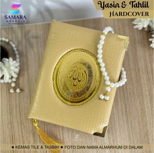 10 pcs BUKU YASIN DAN TAHLIL HARDCOVER EMBOS PREMIUM CROCO CUSTOM LENGKAP FOTO ALMARHUM ARAB DAN TERJEMAHAN