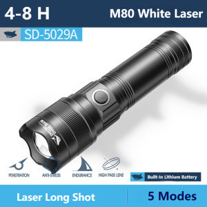 Smiling Shark SD5029 LED Torchlight M80 9000lm Flashlight USB Rechargeable Waterproof Zoomable Camping Hiking Fishlight Working Lighting Lamp