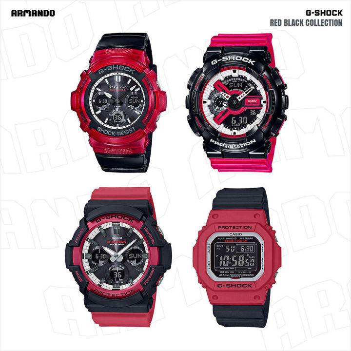 Casio G-Shock AWG-M100SRB-4,GA-110RB-1,GAS-100RB-1,GW-M5610RB-4