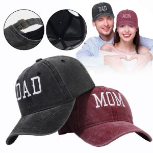 METALIX Adjustable DAD MOM Embroidery Baseball Caps Hiphop Vintage Sunscreen Hats Outdoor Sports Visors Distressed Faded Cap