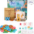 Montessori Alphabet Numbers Flash Cards for Toddlers 3-6 Years, ABC Learning Toys Wooden Letters and Numbers Animal Card Board Preschool Montessori Educational Toys for Kids Boys Girls. 
