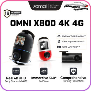 [New Launch] 70mai Omni X800 360° Dashcam with 4K resolution 4G GPS & AI Parking Surveillance HDR Night Vision