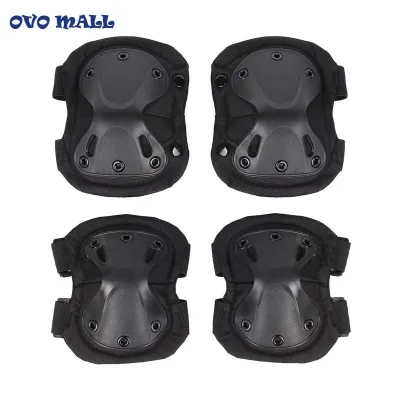 4 Pcs Elbow Knee Guard Support Protective Gear Tactical Pads Outdoor Climbing and Cycling Sports Equipment