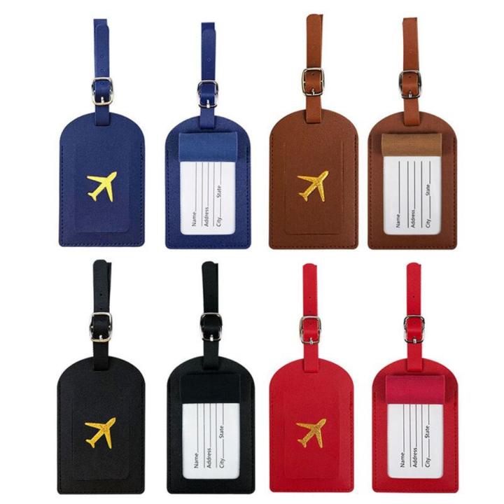 🔥🔥🔥Blowing 1PC Women Men PU Leather Luggage Tag Suitcase